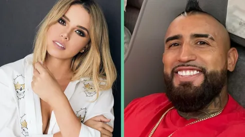 Daniella Durán junto a Arturo Vidal.