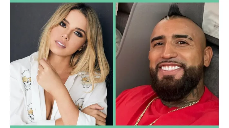 Daniella Durán junto a Arturo Vidal.