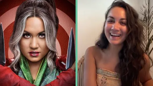 Meg De Lacy, la intérprete de la villana en Stargirl, en conversación con la prensa desde Hawái.