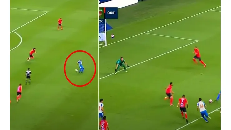 Chupete Suazo marcó de zurda frente al