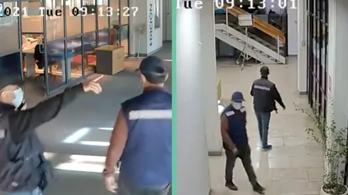 Los dos individuos que entraron a las dependencias de La Red.