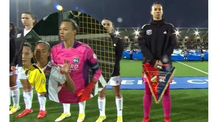 Christiane Endler llevó el banderín y porta la jineta del Olympique Lyon por primera vez... y en la Champions.