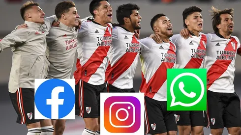 Paulo Díaz y los jugadores de River Plate celebrando tras el Superclásico