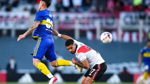 Paulo Díaz fue titular en el Superclásico frente a Boca Juniors