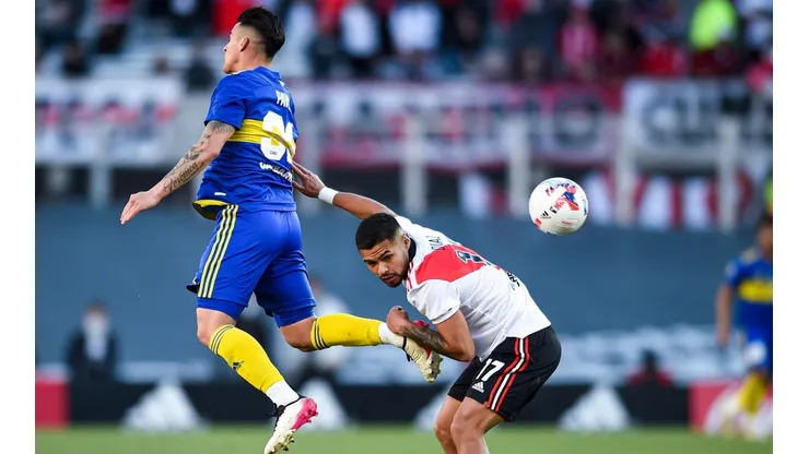 Paulo Díaz fue titular en el Superclásico frente a Boca Juniors