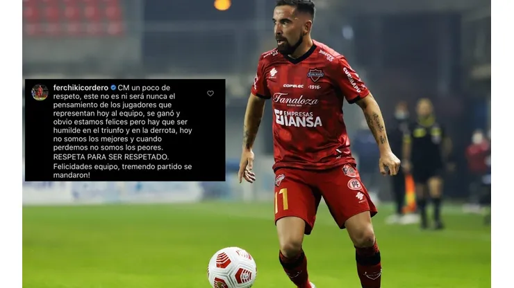 Fernando Cordero molesto con el CM de Ñublense
