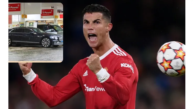 El auto de Cristiano Ronaldo se quedó sin bencina en Inglaterra.