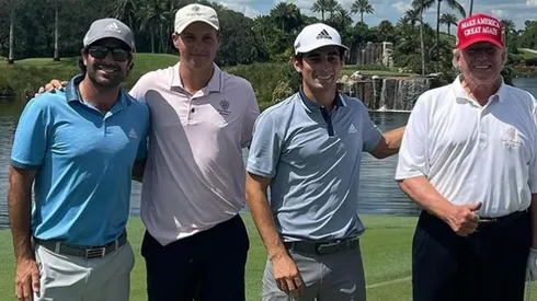 Niemann compartiendo con el ex presidente de Estados Unidos, Donald Trump
