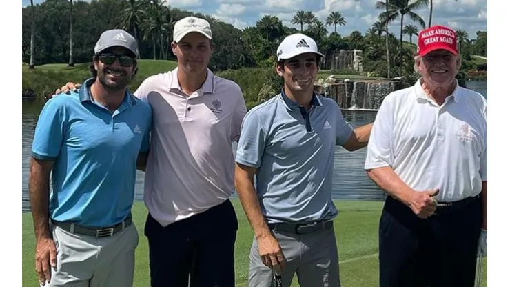 Niemann compartiendo con el ex presidente de Estados Unidos, Donald Trump