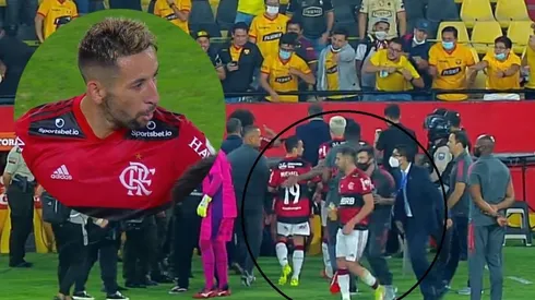 Mauricio Isla protagoniza una notable secuencia tras la clasificación de Flamengo a la final de Copa Libertadores.