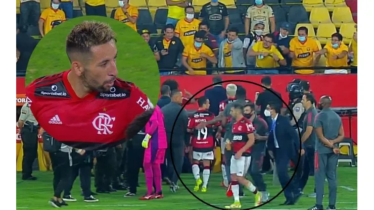 Mauricio Isla protagoniza una notable secuencia tras la clasificación de Flamengo a la final de Copa Libertadores.