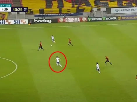 ¡Entró con todo! Ángelo estuvo a punto de marcar en el Fortaleza