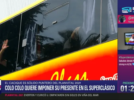 Plantel de Colo Colo enciende el Superclásico en el estadio