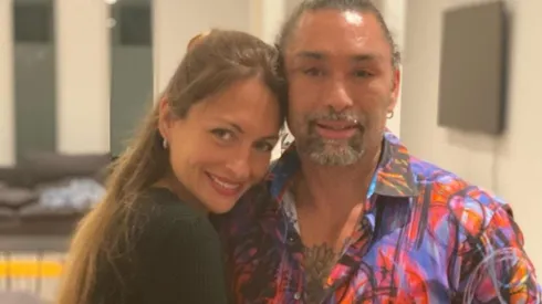 Paula Pavic junto a Marcelo Chino Ríos.