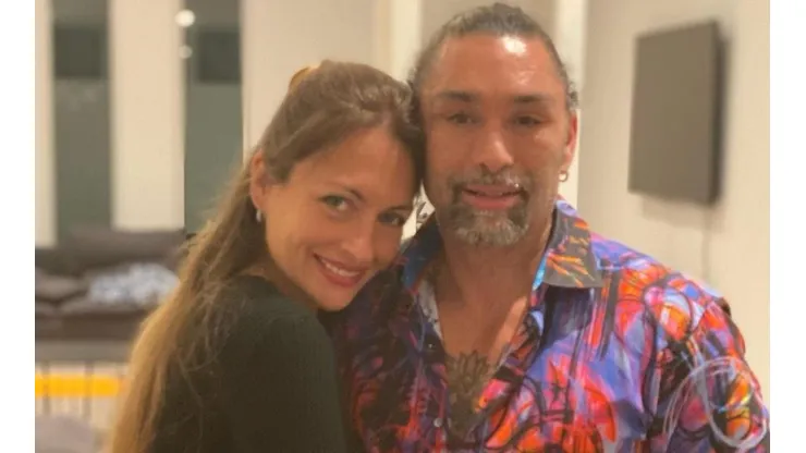 Paula Pavic junto a Marcelo Chino Ríos.