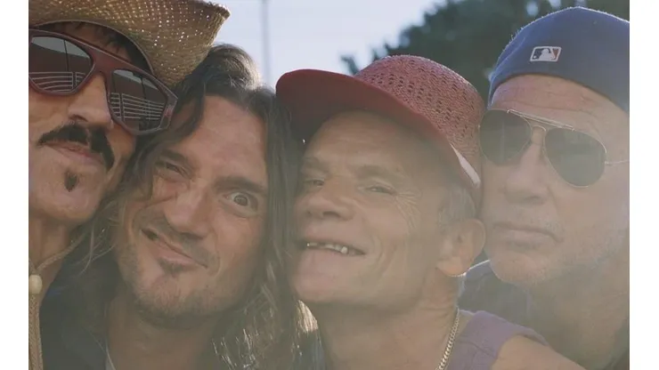 Anthony Kiedis, John Frusciante, Flea y Chad Smith: los Red Hot Chili Peppers en pleno.