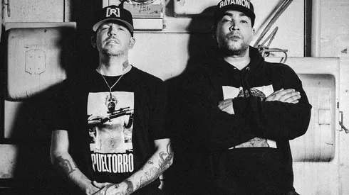 Residente y Don Omar, en el set del video para FLOW HP.