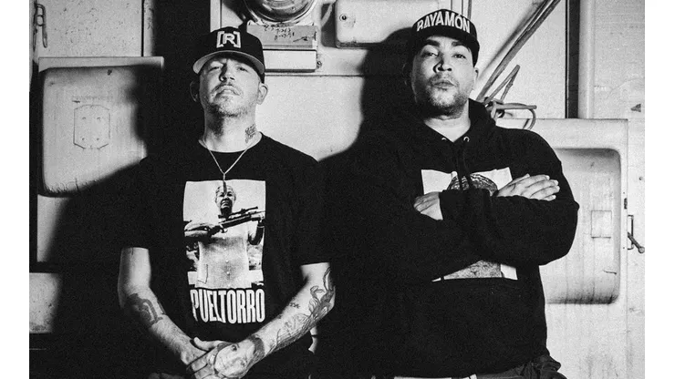 Residente y Don Omar, en el set del video para FLOW HP.