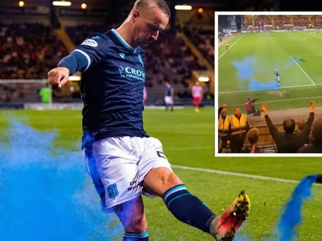 ¡Una locura! Jugador lanza bengala encendida hacia la hinchada rival