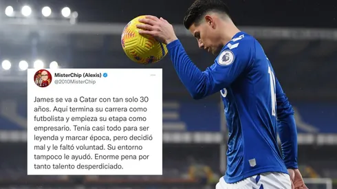 Mister Chip critica a James Rodríguez por su partida de la Premier League