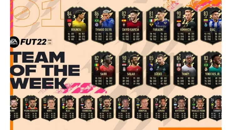 Este es el primer equipo de la semana para FIFA 22