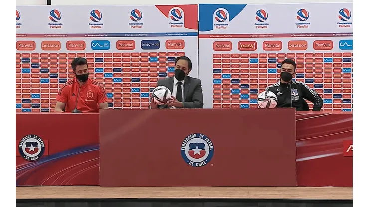 De Paul y Suazo hablan en rueda de prensa como capitanes de la U y Colo Colo en la previa del superclásico.