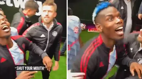 Pogba se enfrentó a unos hinchas rivales de una forma muy particular