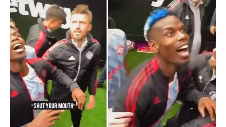 Pogba se enfrentó a unos hinchas rivales de una forma muy particular