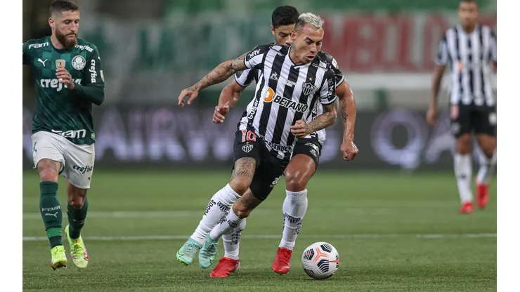Eduardo Vargas y Atlético Mineiro empataron en la ida de las semifinales de Copa Libertadores 2021 ante Palmeiras.