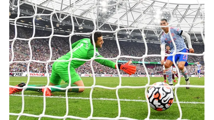 Cristiano Ronaldo y su gol ante West Ham: cuatro tantos en tres partidos con Manchester United.
