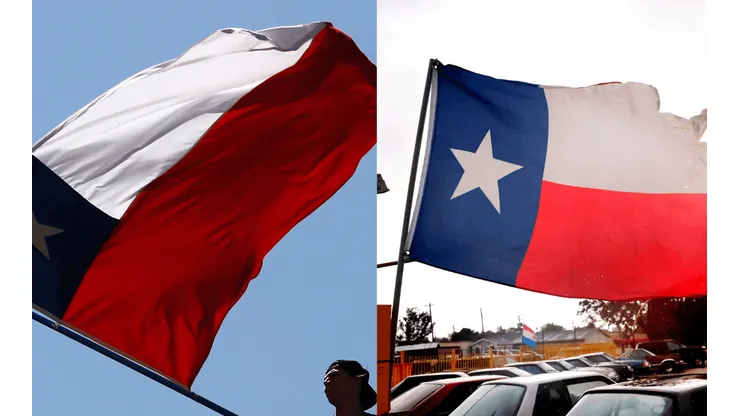 Bandera de Chile y bandera de Texas
