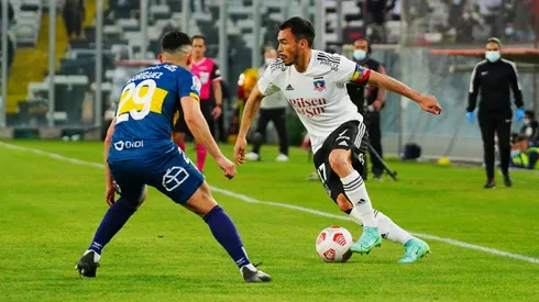 Colo Colo ante Everton en su partido en el estadio Monumental.