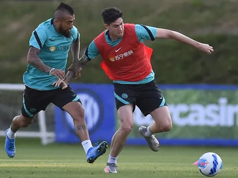 Arturo Vidal con pintura de guerra ante Real Madrid