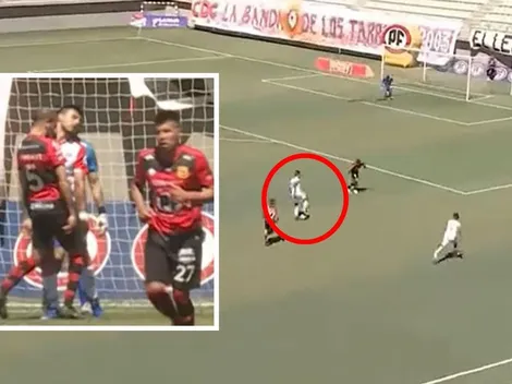 Se sobró con un lujo y central de Rangers lo cabeceó en la cara