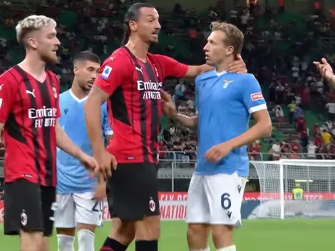 El mochero Zlatan agarró del cogote a jugador de Lazio