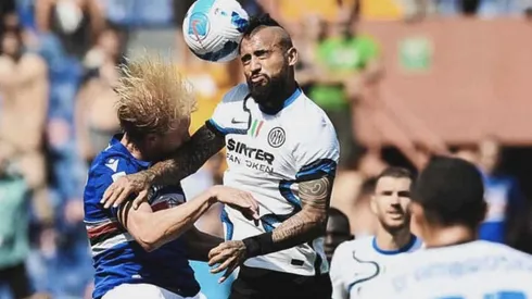 Arturo Vidal en el duelo frente a la Sampdoria este domingo