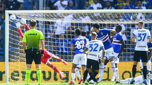 Inter de Milán abrió la cuenta ante la Sampdoria con un espectacular tiro libre de Federico Dimarco