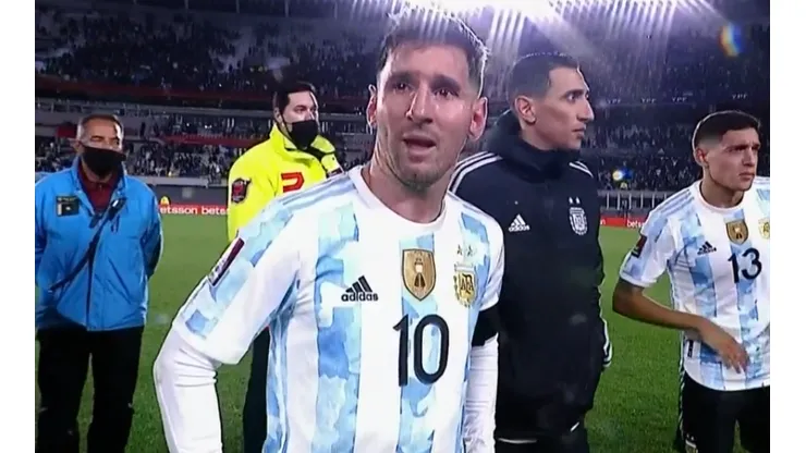 Messi no aguantó la emoción y lloró con los hinchas de Argentina