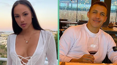 Katerina Safarova junto a Alexis Sánchez.