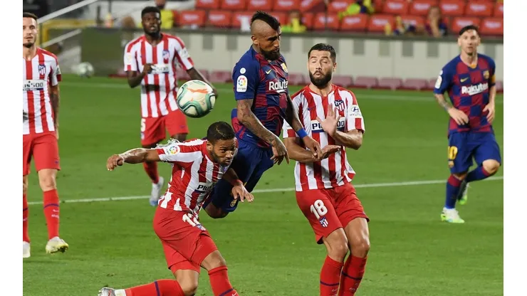 Vidal jugó varios partidos de delantero en Barcelona