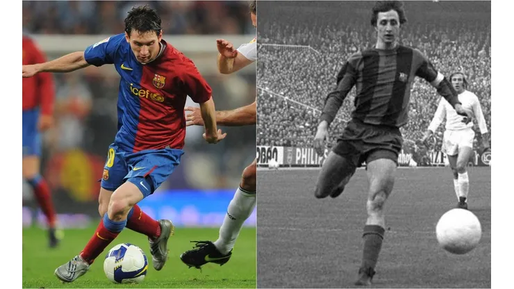 Con la camiseta de Barcelona, Lionel Messi y Johan Cruyff quedaron inscritos con letras de oro en la historia del fútbol