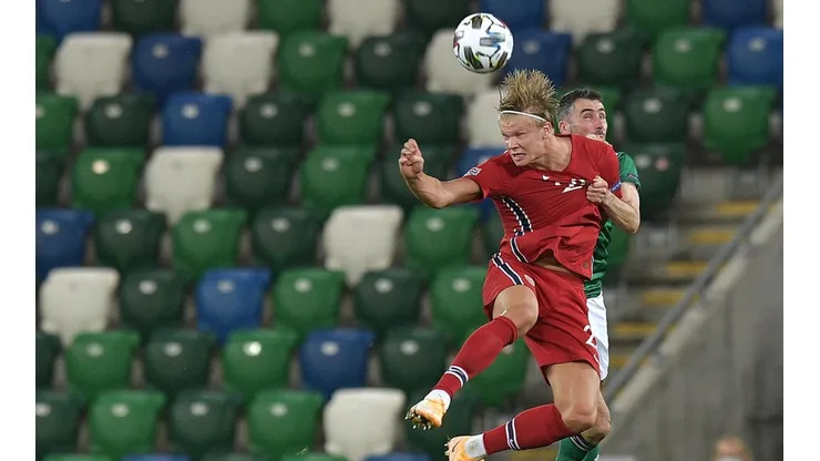 Haaland viene de marcar un triplete con Noruega