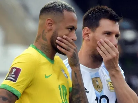 Las caritas de Messi y Neymar en el papelón de Brasil-Argentina