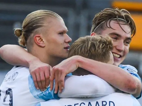 Haaland mantiene su increíble racha y marca para Noruega