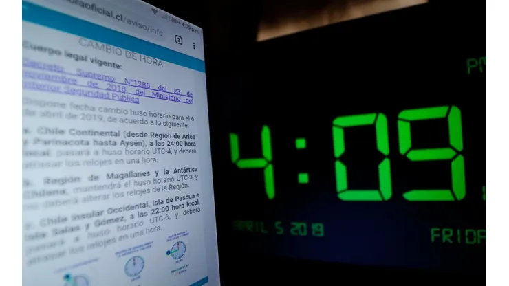 El cambio de hora no rige para la región de Magallanes y la Antártica Chilena por tener un horario especial.