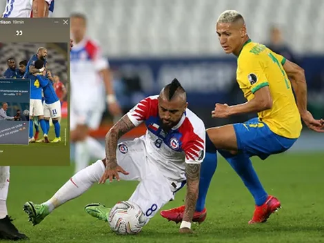 ¡Le falta atención! Richarlison se burla de Chile y Arturo Vidal