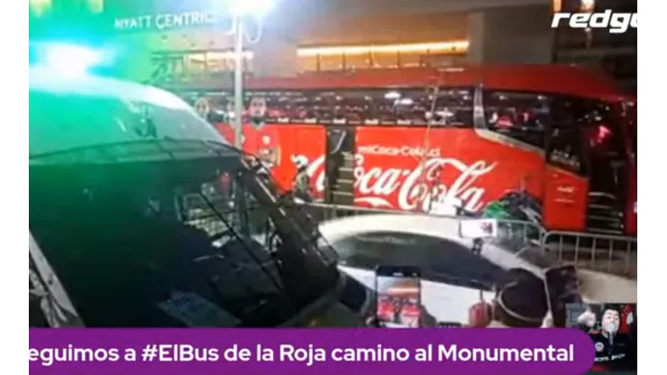 RedGol sigue el bus de la Roja camino al estadio Monumental para enfrentar a Brasil.