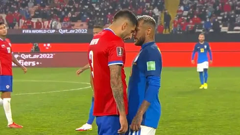 Se dieron un frentazo: Maripán y Neymar casi terminan a los golpes. El chileno queda suspendido.