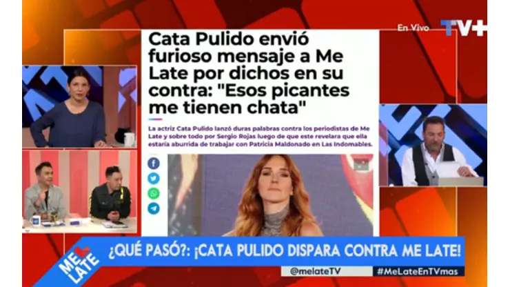 Rojas le responde a Cata Pulido por tratar de picantes a panelistas del Me Late