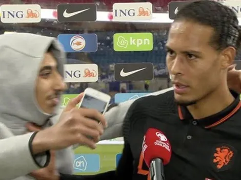 Video: Van Dijk no quiso saber nada con fanático que le pidió una selfie